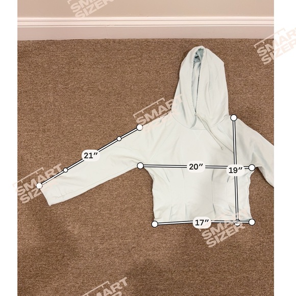 Fabletics light blue peplum hoodie, woman’s medium - Picture 5 of 5